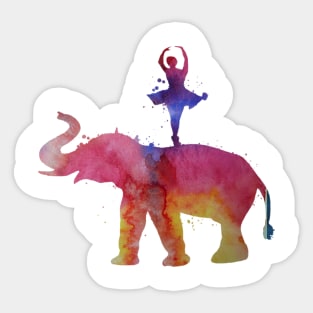 Elephant and ballerina Sticker